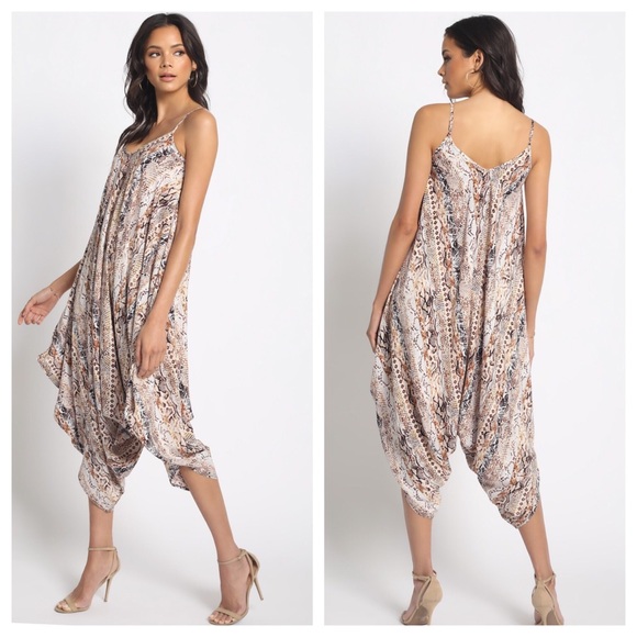 Pants - Snake Effect Parachute Romper
